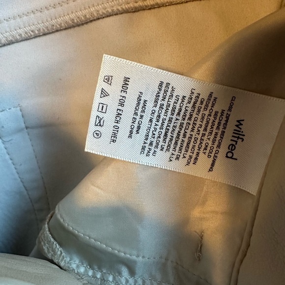 Artizia Wilfred Melina Pant faux leather light beige pant size 2 - Picture 10 of 11